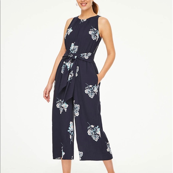LOFT Other - NWT Floral tie waist jumpsuit